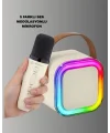 Taşınabilir Karaoke Mikrofon Seti Bluetooth Hoparlörlü