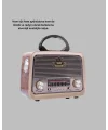 Taşınabilir Nostalji Radyo Bluetooth USB AUX Girişli