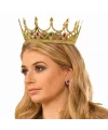 Taşlı Rönesans Kostümlü Kraliyet Ortaçağ Altın Kraliçe Prenses Tacı