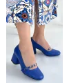 Tino Mavi Cilt Topuklu Ayakkabı