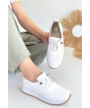 Tone Beyaz Cilt Bağcıklı Spor Ayakkabı