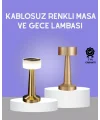 Touch Gece Lambası – Dokunmatik Kontrol Kablosuz Kullanım Metal Gövde