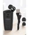 Tüm Telefonlara Uyumlu Mikrofonlu Titreşimli Makaralı Bluetooth Kulakiçi Kulaklık