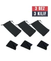 Turk 3 Adet Gözlük Kılıfı + Bez Seti