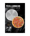 Turk Lahmacun Pizza Pide Pişirme Tepsisi 24 CM 2 li SET