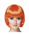 Turuncu Renk Parti Peruğu Küt Saç