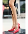 Ulba Kırmızı Cilt Stiletto Ayakkabı