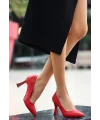 Ulba Kırmızı Cilt Stiletto Ayakkabı