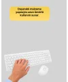 USB Alıcılı Kablosuz Klavye Mouse - Geniş Uyumluluk Sessiz Tuşlar