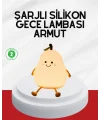 USB Şarjlı Armut Gece Lambası Dokunmatik Renk Değişimli