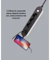 USB Yuvalı Anahtarlı Üçlü Priz 2 Metre Kablolu