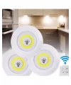 Uzaktan Kumandalı 3 Lü Spot Led Lamba Kablosuz Pilli Işıldak
