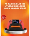 Uzun Pil Ömürlü 520 Oyunlu P5 Retro Konsol