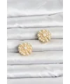 Vintage Model Gold Renk Düğme veya Manşet Broşu