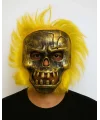 Wild Skull - Bakır Kafatası Sarı Saçlı İskelet Maske