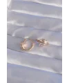 XUPİNG Rose Renk Zirkon Taşlı Halka Küpe