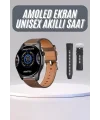Yeni Nesil Akıllı Saat Çift Kordonlu 1.5 Inç Yuvarlak Ekran GPS ve NFC Uyumlu