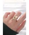 Yıldız Model Gold Renk Ayarlanabilir Yüzük
