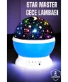 Yıldızlı Gökyüzü Projeksiyon Gece Lambası Hareketli Işık Şovu
