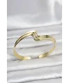 Zikzak Model Gold Renk Pirinç Kadın Bileklik