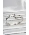 Zikzak Model Gümüş Renk Pirinç Kadın Bileklik