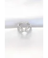 Zirkon Taşlı Silver Renk Ayarlanabilir Yüzük