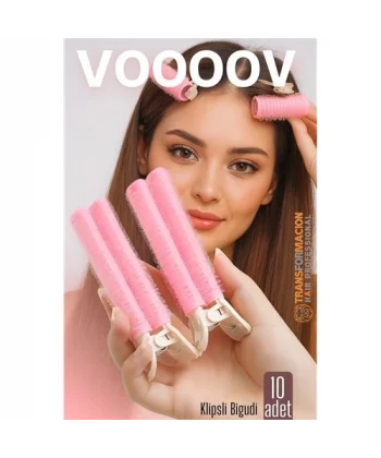 10lu Klipsli Saç Bigudisi Isısız Doğal Bukle Bigudisi Dipten Hacim ve Perçem Şekillendirme İçin