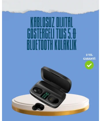 10 Metre Çekim Mesafeli Hafif Tasarımlı Bluetooth Kulaklık ve Şarj Kutusu Seti