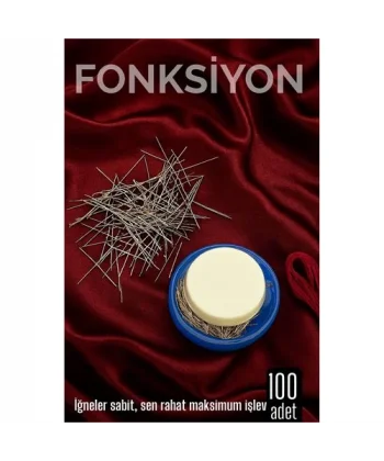 100lü Süngerli Yuvarlak Kutulu Dikiş İğnesi – Pratik Saklama ve Kolay Kullanım