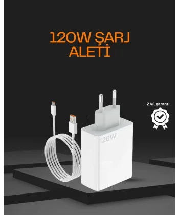 120 Watt Type C Şarj Başlığı Poco X3 X4 X5 Pro Uyumlu