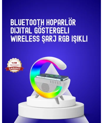 13 Renk Seçenekli Kablosuz Şarj Cihazlı LED Lamba