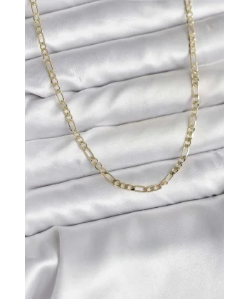 14K Gold Renk Kaplama Kuşgözü Zincir Model Pirinç CM Kadın Kolye