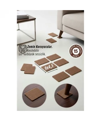 15’li Premium Zemin Koruyucu Keçe 9x45 cm Mobilya Ayak Koruyucu