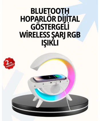 15W Hızlı Şarj Destekli LED Atmosfer Işığı ve Alarm Fonksiyonlu Lamba