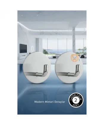 2li Banyo ve Mutfak Askı Seti - SUS304 Lazer Kesim Çelik  Ultra Güçlü Yapışkanlı Askı