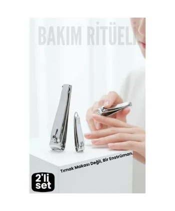 2 li set Jagger Alman Tip Tırnak Makası Seti | Keskin ve Ergonomik Paslanmaz Çelik