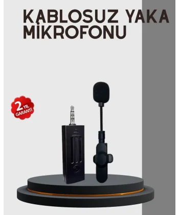 20 Metre Menzilli Kablosuz Yaka Mikrofonu Gürültü Engelleyici