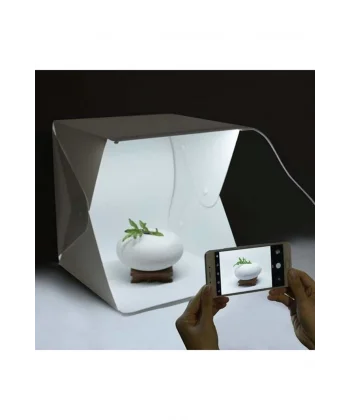 20 X 20 Cm Profesyonel Stüdyo Led Işıklı Çift Sıra Ürün Fotoğraf Çekim Çadırı