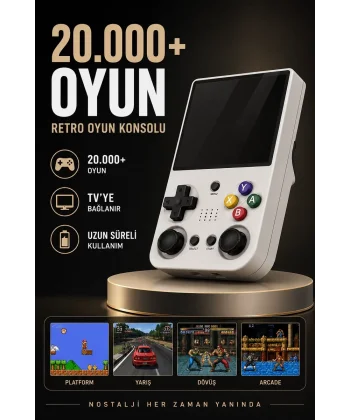 20.000 Oyunlu Retro El Konsolu Taşınabilir Oyun Cihazı