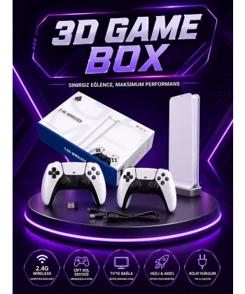 20.000 Yüklü Oyunlu Kablosuz Retro Oyun Konsolu 4K Destekli