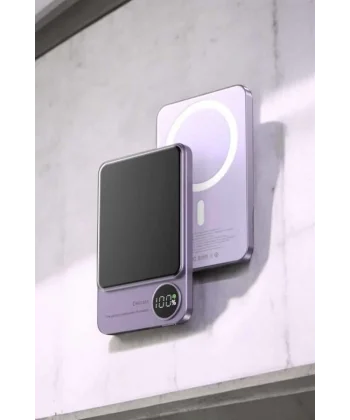 22.5W Magsafe Kablosuz Şarjlı Powerbank Dijital Ekran ve Hızlı Şarj