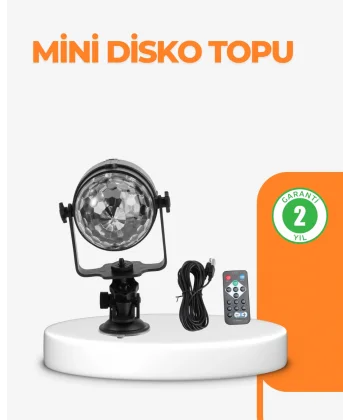 3 Renk 7 Mod Döner Disko Topu Işık