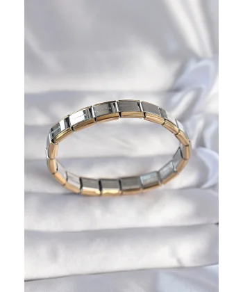 316L Çelik Çift Renk Yazılı Nomination Bileklik