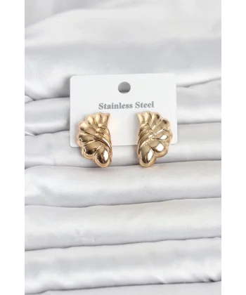 316L Çelik Gold Renk Vintage Model Kadın Küpe