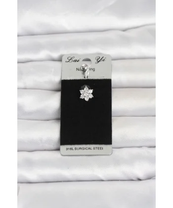 316L Cerrahi Çelik Çiçek Model Göbek Piercing