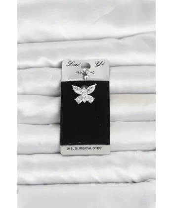 316L Cerrahi Çelik Kelebek Model Göbek Piercing
