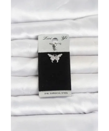 316L Cerrahi Çelik Kelebek Model Göbek Piercing