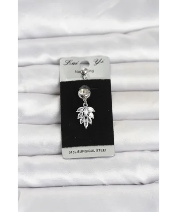 316L Cerrahi Çelik Sallantılı Başak Model Göbek Piercing