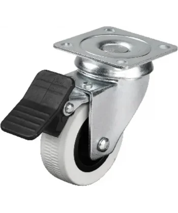 334 - 50x20 Mm Çift Bilyalı Tablalı Frenli Teker 4 Adet