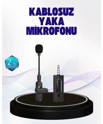 360 Derece Ses Algılamalı Type C Şarjlı Yaka Mikrofonu